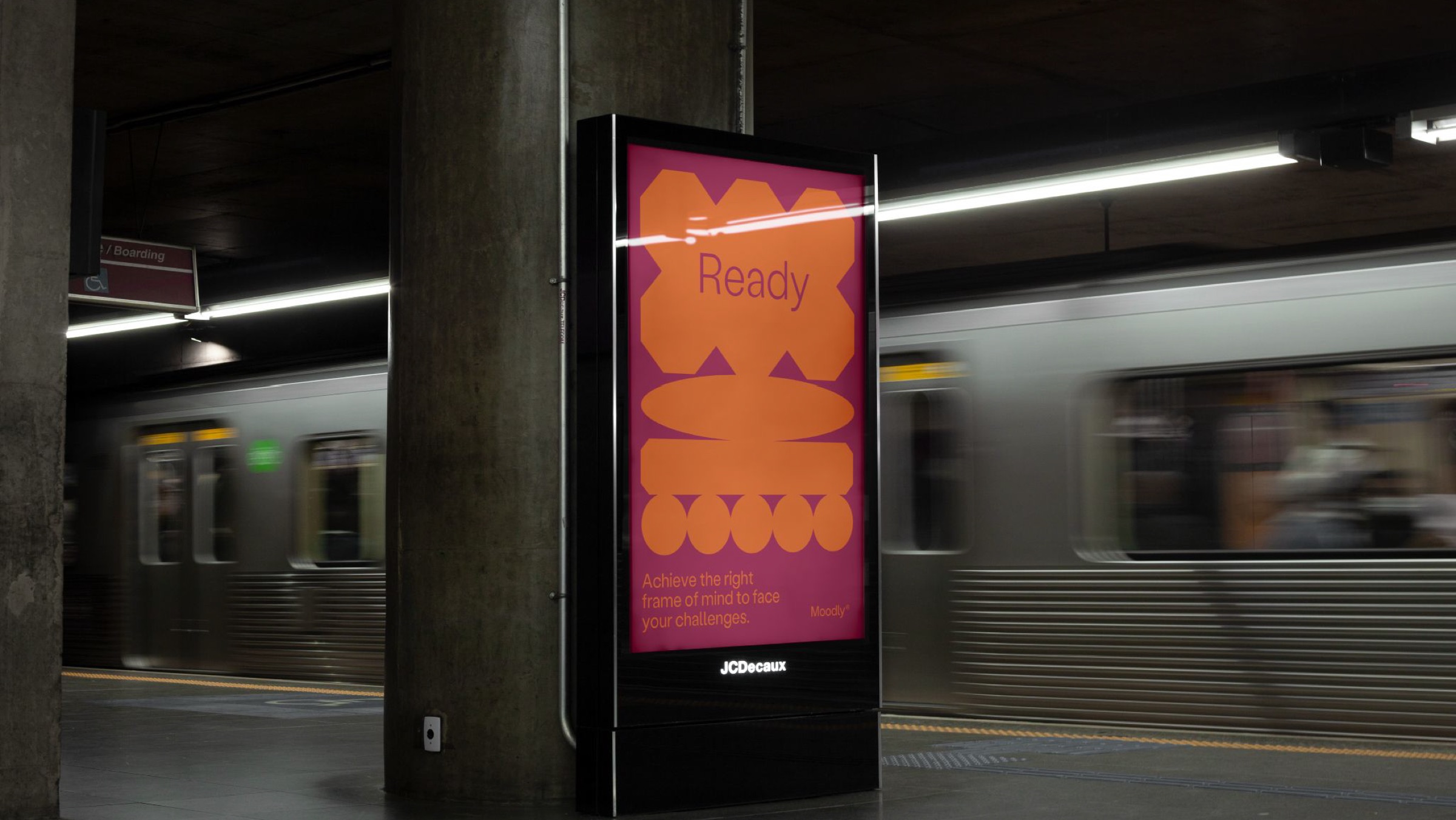 Moodly subway advertisement