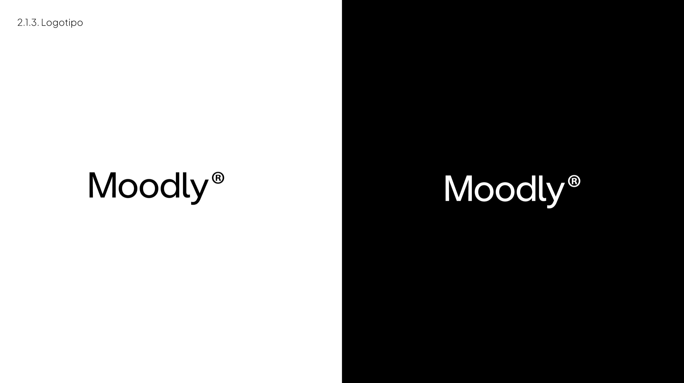 Moodly logotype black and white